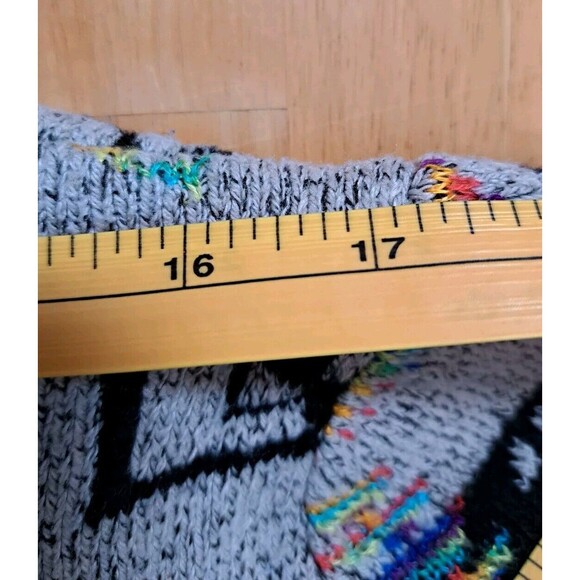 Northern Angel Aztec Southwestern Boho Open Front Long Cardigan Sweater Hoodie L - Picture 10 of 15